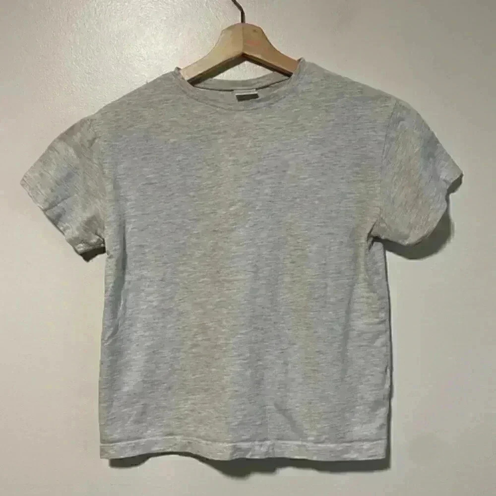 Zara Kids Light Grey Heathered Cotton T-Shirt - 11/12